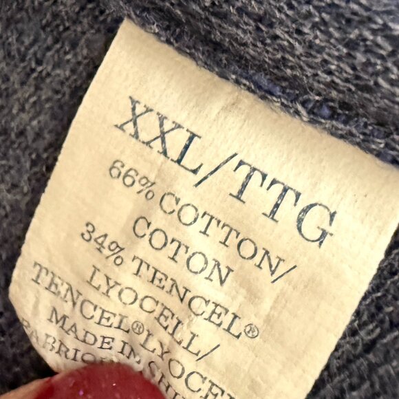 Tommy Bahama Long Sleeve Quarter Zip Reversible Blue/Gray Size XXL - Picture 3 of 9